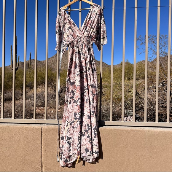 ⬇️ONETHELAND(True Bohemian)NWTWomen’s Long Dress S Greyish/Brown Pinkish Family - Picture 9 of 12